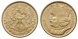 20 Злотый Польская Республика (1918 - 1939) Золото 