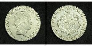 20 Крейцер Австрийская империя (1804-1867) Серебро Ferdinand I of Austria (1793 - 1875)
