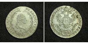 20 Крейцер Австрийская империя (1804-1867) Серебро Francis II, Holy Roman Emperor (1768 - 1835)