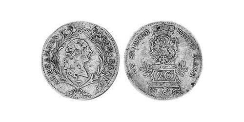 20 Крейцер Ансбах (княжество) (1398–1792) Серебро Charles Alexander, Margrave of Brandenburg-Ansbach (1736 – 1806)