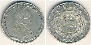 20 Крейцер Зальцбург (1328 - 1803) Серебро Count Hieronymus von Colloredo (1732 - 1812)
