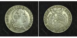 20 Крейцер Федеральные земли Германии Серебро Карл IV Теодор (1724 - 1799)