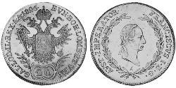 20 Крейцер Австрійська імперія (1804-1867) Срібло 