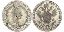 20 Крейцер Австрійська імперія (1804-1867) Срібло Francis II, Holy Roman Emperor (1768 - 1835)