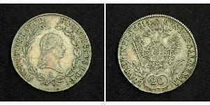 20 Крейцер Австрійська імперія (1804-1867) Срібло Francis II, Holy Roman Emperor (1768 - 1835)