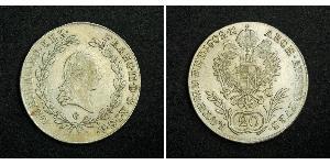 20 Крейцер Австрійська імперія (1804-1867) Срібло Francis II, Holy Roman Emperor (1768 - 1835)