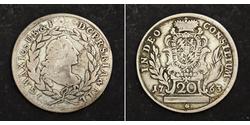 20 Крейцер Баварія (курфюрство) (1623 - 1806) Срібло Maximilian III Joseph, Elector of Bavaria (1727 – 1777)