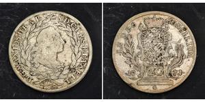 20 Крейцер Баварія (курфюрство) (1623 - 1806) Срібло Maximilian III Joseph, Elector of Bavaria (1727 – 1777)
