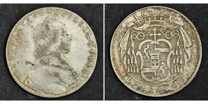 20 Крейцер Зальцбург (1328 - 1803) Срібло Count Hieronymus von Colloredo (1732 - 1812)