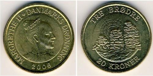 20 Крона Данія Бронза/Алюміній 