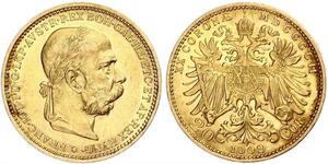 20 Крона Австро-Венгрия (1867-1918) Золото Франц Иосиф I (1830 - 1916)