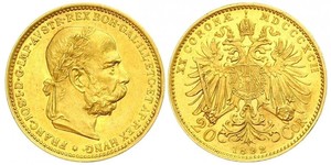 20 Крона Австро-Угорщина (1867-1918) Золото Франц Иосиф I (1830 - 1916)