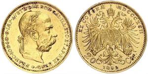 20 Крона Австро-Угорщина (1867-1918) Золото Франц Иосиф I (1830 - 1916)