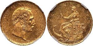 20 Крона Данія Золото Крістіан IX король Данії (1818-1906)