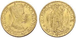 20 Крона Королевство Норвегия (1905 - ) Золото Хокон VII (1872 - 1957)