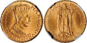 20 Крона Норвегія (1905 - ) Золото Хокон VII (1872 - 1957)