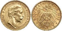 20 Mark Königreich Preußen (1701-1918) Gold Wilhelm II, German Emperor (1859-1941)