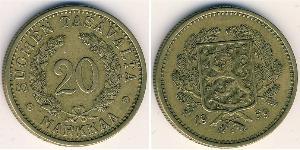 20 Марка Финляндия (1917 - ) Бронза 