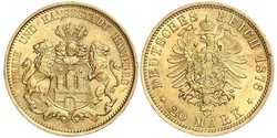 20 Марка Германская империя (1871-1918) Золото 
