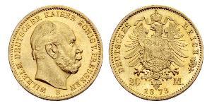 20 Марка Королівство Пруссія (1701-1918) Золото Wilhelm I, German Emperor (1797-1888)