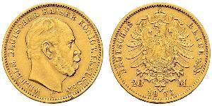 20 Марка Королівство Пруссія (1701-1918) Золото Wilhelm I, German Emperor (1797-1888)