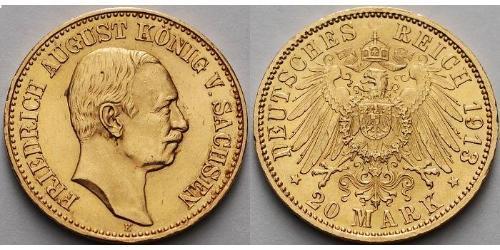 20 Марка Королівство Пруссія (1701-1918) Золото 