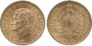 20 Марка Королівство Саксонія (1806 - 1918) Золото 