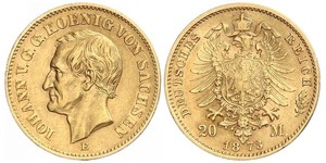 20 Марка Королівство Саксонія (1806 - 1918) Золото 