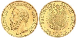 20 Марка Німецька імперія (1871-1918) Золото 