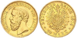 20 Марка Німецька імперія (1871-1918) Золото 