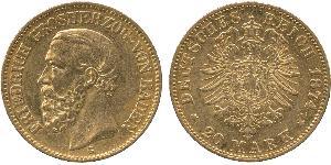 20 Марка Німецька імперія (1871-1918) Золото 