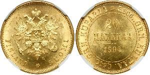 20 Марка Российская империя (1720-1917) / Великое княжество Финляндское (1809 - 1917) Золото Александр III (1845 -1894)