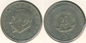 20 Марка Німецька Демократична Республіка (1949-1990) Нікель/Мідь 