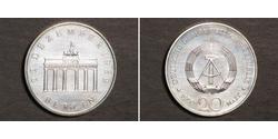20 Марка Німецька Демократична Республіка (1949-1990) Нікель/Мідь/Срібло 