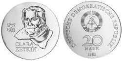 20 Марка Германская Демократическая Республика (1949-1990) Серебро 