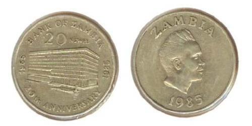 20 Нгве Замбия (1964 - ) Никель/Медь 
