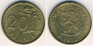 20 Пені Фінляндія (1917 - ) Бронза/Алюміній 
