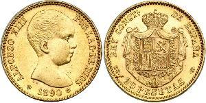 20 Песета Королевство Испания (1874 - 1931) Золото Alfonso XIII of Spain (1886 - 1941)