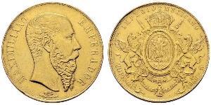 20 Песо Second Mexican Empire (1864 - 1867) Золото Maximilian I of Mexico (1832 - 1867)