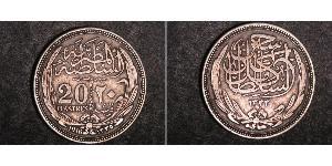 20 Пиастр Султанат Египет (1914 - 1922) Серебро Хусейн Камиль (1853 - 1917)