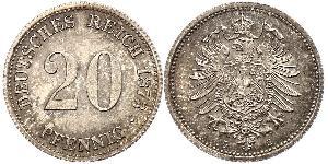 20 Пфенниг Германия Серебро Wilhelm I, German Emperor (1797-1888)