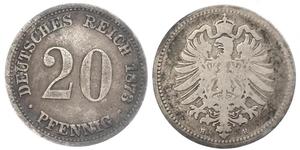 20 Пфенниг Германия Серебро Wilhelm I, German Emperor (1797-1888)