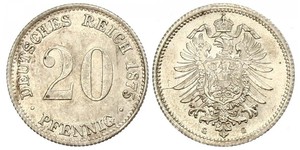 20 Пфенниг Германия Серебро Wilhelm I, German Emperor (1797-1888)