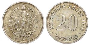20 Пфенниг Германия Серебро Wilhelm I, German Emperor (1797-1888)