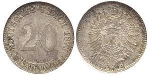 20 Пфеніг Німеччина Срібло Wilhelm I, German Emperor (1797-1888)