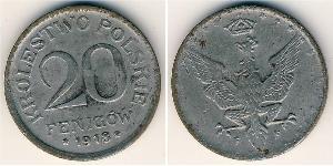 20 Пфеніг Польська республіка (1918 - 1939) Цинк 