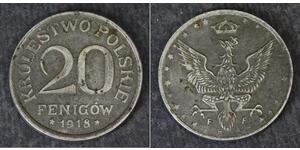 20 Пфеніг Польська республіка (1918 - 1939) Цинк 