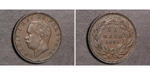 20 Рейс Королевство Португалия (1139-1910) Бронза Луиш I (1838 - 1889)