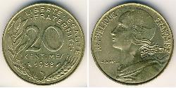 20 Centime 法蘭西第五共和國 青铜/铝 