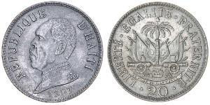 20 Сантім Гаїті (1804 - ) Нікель/Мідь 